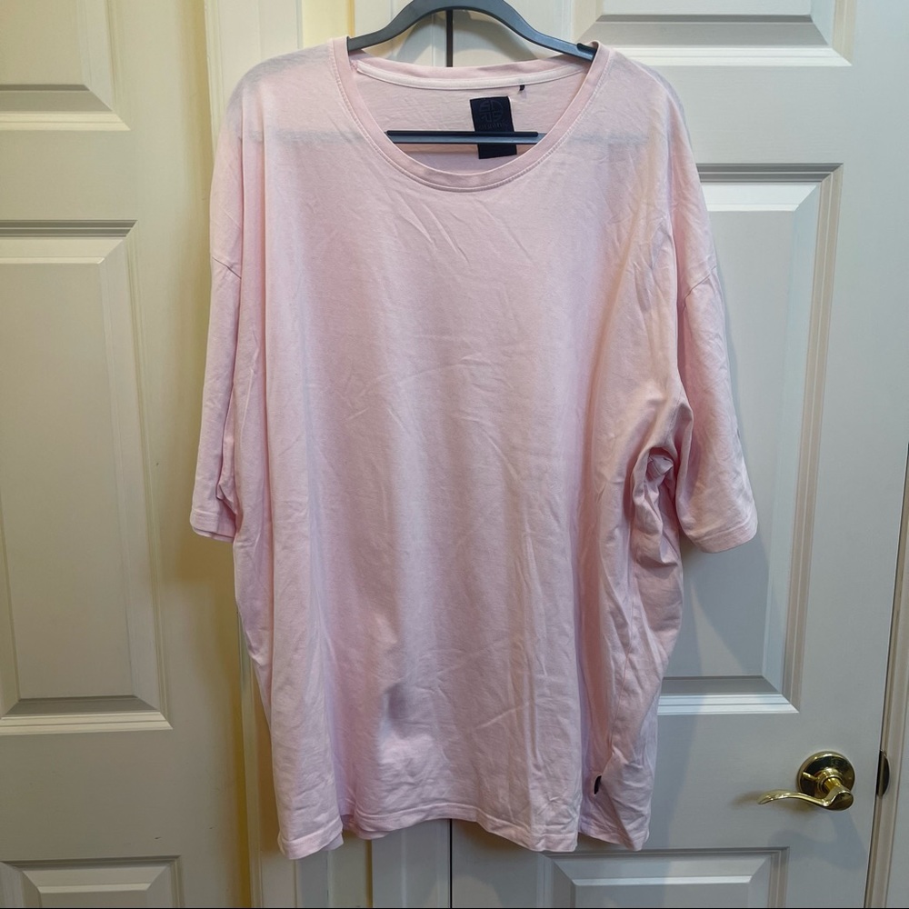 ASOS Soul Star Men’s Plus Organic Cotton Oversized Pink T-Shirt - Picture 9 of 10